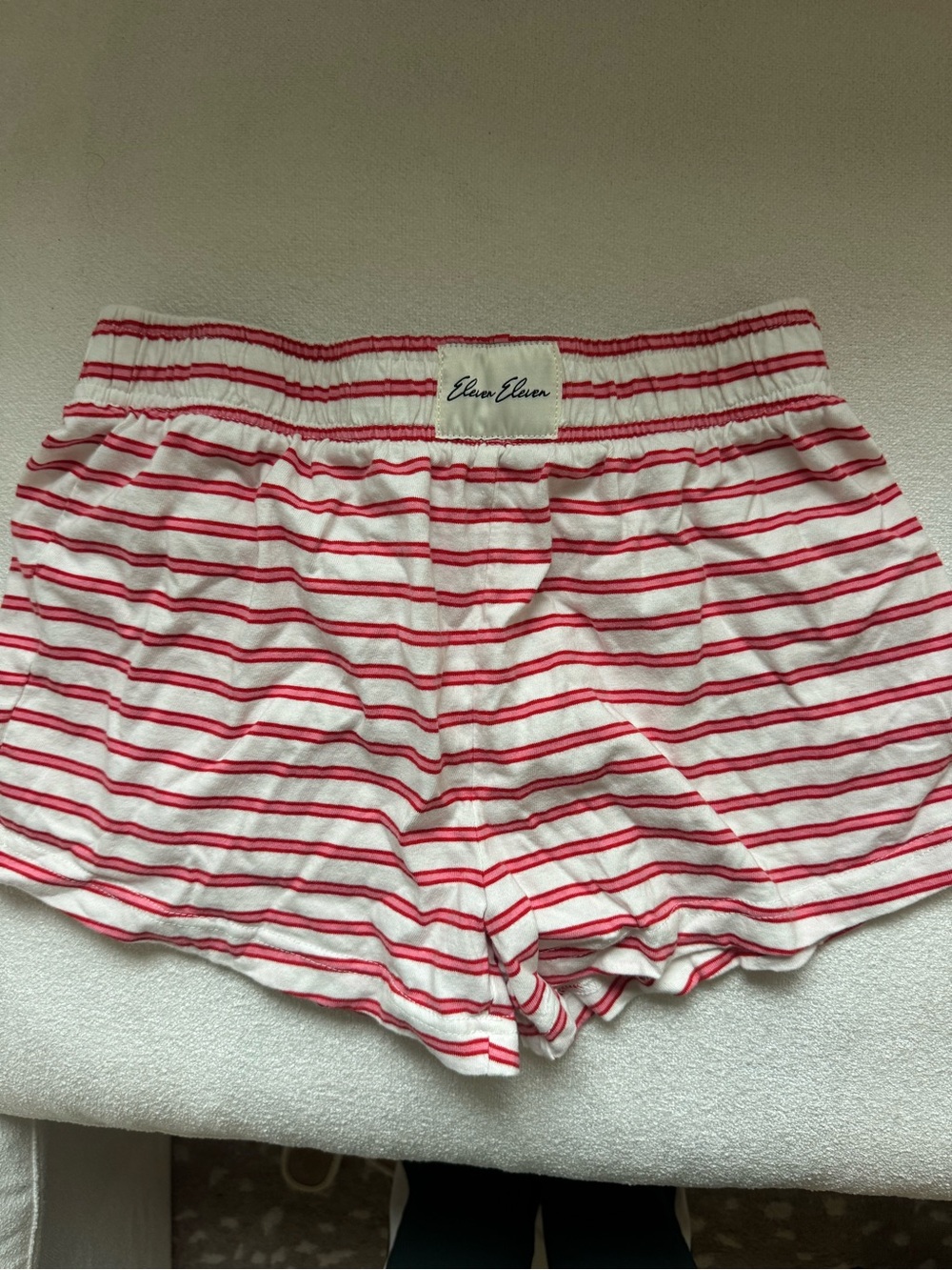 NWOT Eleven Eleven White & Pink Striped Shorts